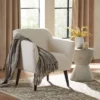 Alphonse Contemporary Boucle Fabric Arm Chair Ivory/Matte Black - Christopher Knight Home 1 Alphonse Contemporary Boucle Fabric Arm Chair Ivory/Matte Black - Christopher Knight Home -Home Furn Store GUEST b7f4ab5c 06a7 458f 8fc1 59a03ad36869