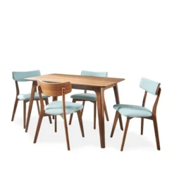 5pc Megann Mid Century Wood Dining Set - Christopher Knight Home -Home Furn Store GUEST bb020033 2b23 4fb3 8ea6 194a31d6dc86