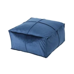 Nakisha Velvet Square Bean Bag Ottoman - Christopher Knight Home -Home Furn Store GUEST bb3321ee 7751 4667 a0f2 df48b759c903