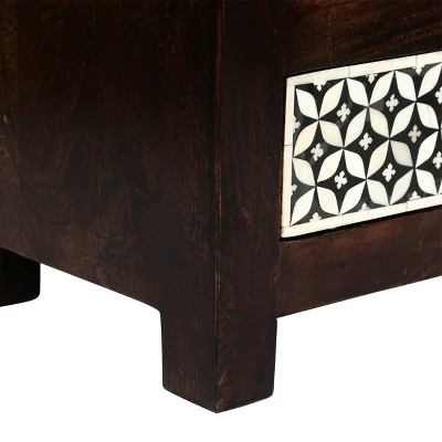 Benewah Handcrafted Boho 3 Drawer Mango Wood Nightstand Dark Walnut/Black/White - Christopher Knight Home Benewah Handcrafted Boho 3 Drawer Mango Wood Nightstand Dark Walnut/Black/White - Christopher Knight Home -Home Furn Store GUEST bb474d58 6c32 48b6 88ec c398b638ecde