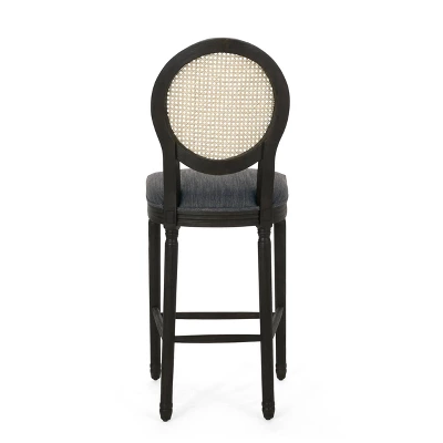 2pc Govan French Country Wooden Counter Height Barstools with Upholstered Seating Charcoal/Black - Christopher Knight Home 2pc Govan French Country Wooden Counter Height Barstools With Upholstered Seating Charcoal/Black - Christopher Knight Home -Home Furn Store GUEST bbd5cc2e 5efa 42a4 a79f 9973bde63a0a