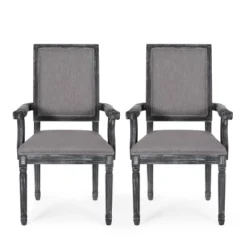 Set Of 2 Maria French Country Wood Upholstered Dining Chairs - Christopher Knight Home -Home Furn Store GUEST bbf71da1 8d01 4701 8dca 2cbdfcfaba1d