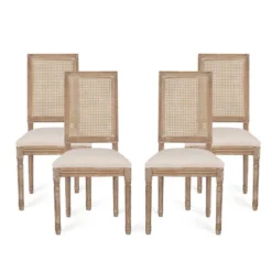 Set Of 4 Regina French Country Wood And Cane Upholstered Dining Chairs - Christopher Knight Home 13 Set Of 4 Regina French Country Wood And Cane Upholstered Dining Chairs - Christopher Knight Home -Home Furn Store GUEST bc160784 c42b 4f46 85ad 88e32120610e
