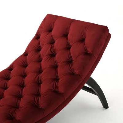 Garret Tufted Velvet Chaise Lounge Garnet - Christopher Knight Home Garret Tufted Velvet Chaise Lounge Garnet - Christopher Knight Home -Home Furn Store GUEST bd3aea30 02d2 464f 925f cc457248d617