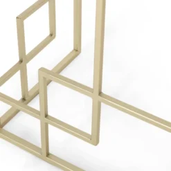 Depue Modern Glam Geometric Console Table Gold/White - Christopher Knight Home 7 Depue Modern Glam Geometric Console Table Gold/White - Christopher Knight Home -Home Furn Store GUEST bd600fdd 0c9a 4ee2 b084 36f622db62c8