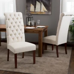 Set Of 2 Leorah Tall Back Tufted Dining Chair - Christopher Knight Home -Home Furn Store GUEST bdafbe06 7019 40ca ba71 d20a5df39f4d