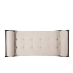 Rayle Contemporary Tufted Chaise Lounge With Rolled Accent Pillows - Christopher Knight Home -Home Furn Store GUEST bee12a12 b8ac 4721 8b1c 07106859cfe1