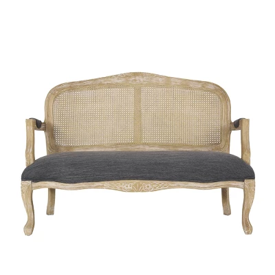 Saley French Country Wood and Cane Loveseat - Christopher Knight Home Saley French Country Wood And Cane Loveseat - Christopher Knight Home -Home Furn Store GUEST c075055a db6b 4bd0 8700 e66ae7acfa63