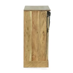 Laymon Modern Industrial Handcrafted Acacia Wood Live Edge Sideboard With Sliding Door Natural/Black - Christopher Knight Home -Home Furn Store GUEST c07e2ac6 1dcd 4c5c 8605 f5b3f4a05d8d