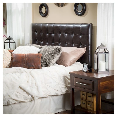 California/King Austin Tufted Bonded Leather Headboard Brown - Christopher Knight Home California/King Austin Tufted Bonded Leather Headboard Brown - Christopher Knight Home -Home Furn Store GUEST c1b6dfae fef9 4ec9 bb82 1bfd313a1090
