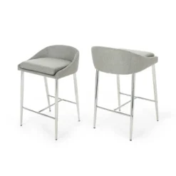 Set Of 2 Bandini Modern Upholstered Counter Height Barstools - Christopher Knight Home -Home Furn Store GUEST c1d8d721 eafa 4a85 9125 f1fdbede0eb4