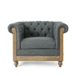 Voll Chesterfield Tufted Fabric Club Chair With Nailhead Trim - Christopher Knight Home -Home Furn Store GUEST c418c433 fb61 4daf afb4 1048c353126c