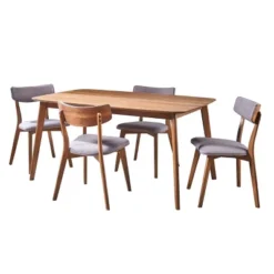 5pc Alma Mid Century Wood Dining Set - Christopher Knight Home 7 5pc Alma Mid Century Wood Dining Set - Christopher Knight Home -Home Furn Store GUEST c6a09269 f3e8 4840 bdd3 c5122c896e63