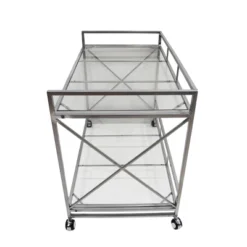 Ignatius Industrial Modern Bar Cart Silver - Christopher Knight Home -Home Furn Store GUEST c74d1628 58c4 46a8 bc14 f1c0f418aae9