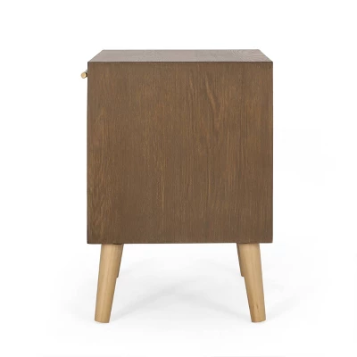 Hulett Contemporary End Table with Storage Walnut/Natural/Antique Gold - Christopher Knight Home Hulett Contemporary End Table With Storage Walnut/Natural/Antique Gold - Christopher Knight Home -Home Furn Store GUEST c7dfc74b 904e 484c 9725 9c487cb65f0b