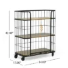 Colwill Modern Industrial Handcrafted Mango Wood Kitchen Cart With Wheels Natural/Black - Christopher Knight Home -Home Furn Store GUEST c9d9d214 b239 45b7 9f5e 82891c41c011