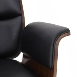 Cannonade Mid-Century Modern Swivel Office Chair Black/Walnut - Christopher Knight Home -Home Furn Store GUEST ca515156 1990 46fa 97f1 48d01f96b35e