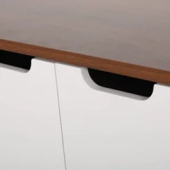 Pickfair Mid-Century Modern 2 Door Cabinet Walnut/White - Christopher Knight Home -Home Furn Store GUEST caee0aec 9613 4c59 a656 af6ee7f6963f