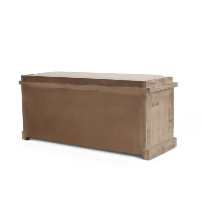 Niemi Rustic Storage Bench with Cushion Beige/ Natural/Black - Christopher Knight Home Niemi Rustic Storage Bench With Cushion Beige/ Natural/Black - Christopher Knight Home -Home Furn Store GUEST cc2ae584 b756 44e8 a373 ca95de3d02d2