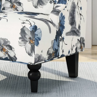 Toddman High-Back Club Chair Floral Print Blue - Christopher Knight Home Toddman High-Back Club Chair Floral Print Blue - Christopher Knight Home -Home Furn Store GUEST cc44d999 bce3 48f2 a0ef 1bc5f84d0f79