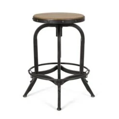 2pc Farmdale Industrial Firwood Adjustable Height Swivel Counter Height Barstools Antique Natural/Pewter - Christopher Knight Home -Home Furn Store GUEST cc6898ca 0bf1 498a 9b18 74f4d0ebc51f