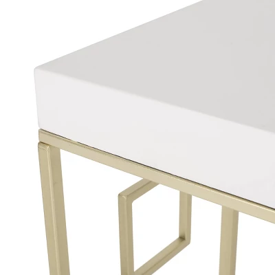 Depue Modern Glam Geometric Console Table Gold/White - Christopher Knight Home Depue Modern Glam Geometric Console Table Gold/White - Christopher Knight Home -Home Furn Store GUEST cc83073c a938 4f16 829d 4885cdad7fdb