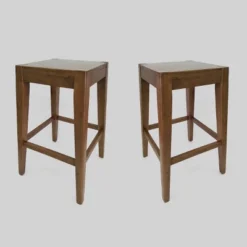 Set Of 2 Maybelle Farmhouse Wooden Counter Height Barstools - Christopher Knight Home -Home Furn Store GUEST cdcc384e d9c6 4298 a8b6 a1226e780f24