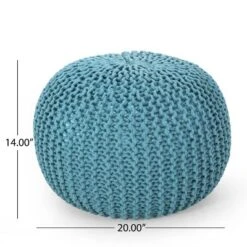 Nahunta Modern Knitted Cotton Round Pouf - Christopher Knight Home 8 Nahunta Modern Knitted Cotton Round Pouf - Christopher Knight Home -Home Furn Store GUEST ce07dbec a2cf 4215 8136 aa3c6ee5dd7c