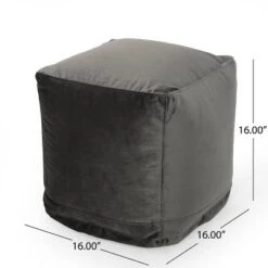Caney Modern Velveteen Cube Pouf - Christopher Knight Home -Home Furn Store GUEST cefcf915 755f 421b ab12 419613272388