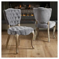Bates Tufted Dining Chair Set 2ct - Christopher Knight Home -Home Furn Store GUEST cfd57c44 91e4 4037 863c bebc21e14d9e