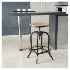 Farmdale Industrial Adjustable Swivel Barstool Natural Antique Black – Christopher Knight Home 4 Farmdale Industrial Adjustable Swivel Barstool Natural Antique Black – Christopher Knight Home -Home Furn Store GUEST d08b8dce 46fc 4a1f bb28 7b17ac5b912e