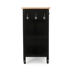 Byway Contemporary Kitchen Cart With Wheels Black/Natural - Christopher Knight Home 11 Byway Contemporary Kitchen Cart With Wheels Black/Natural - Christopher Knight Home -Home Furn Store GUEST d13a6e93 19f1 44f3 a865 f42ea78bc68d