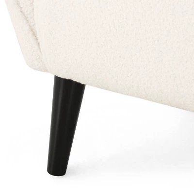 Alphonse Contemporary Boucle Fabric Arm Chair Ivory/Matte Black - Christopher Knight Home Alphonse Contemporary Boucle Fabric Arm Chair Ivory/Matte Black - Christopher Knight Home -Home Furn Store GUEST d207c428 8831 4ec4 8bfc 3a030e4bbcbc