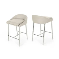 Set Of 2 Bandini Modern Upholstered Counter Height Barstools - Christopher Knight Home -Home Furn Store GUEST d2180bc0 d437 4154 aa76 ae652c03953b
