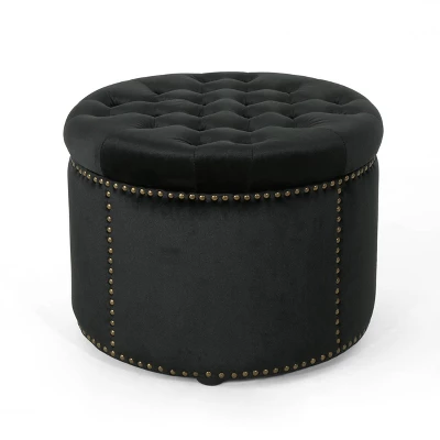 Tiernan Glam Velvet Tufted Ottoman - Christopher Knight Home Tiernan Glam Velvet Tufted Ottoman - Christopher Knight Home -Home Furn Store GUEST d27f416e 8073 4278 9481 11a3f8e6c486