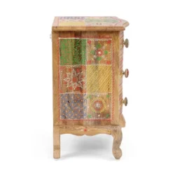Ailey Handcrafted Boho Mango Wood 3 Drawer Nightstand Natural - Christopher Knight Home 5 Ailey Handcrafted Boho Mango Wood 3 Drawer Nightstand Natural - Christopher Knight Home -Home Furn Store GUEST d2a0da4f 2eb2 4284 a2b1 540f55b08a0f