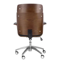 Cannonade Mid-Century Modern Swivel Office Chair Black/Walnut - Christopher Knight Home -Home Furn Store GUEST d3571412 6501 49de 8b79 d2461f481ce2