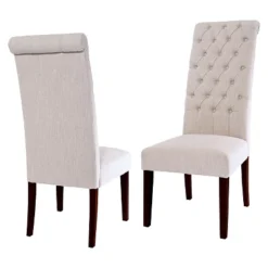 Set Of 2 Leorah Tall Back Tufted Dining Chair - Christopher Knight Home -Home Furn Store GUEST d3b969f9 0f5a 4e86 9f17 5d7986fef118