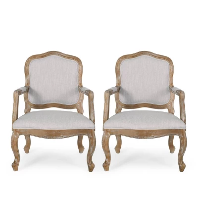 Set of 2 Andrea French Country Wood Upholstered Dining Armchairs - Christopher Knight Home Set Of 2 Andrea French Country Wood Upholstered Dining Armchairs - Christopher Knight Home -Home Furn Store GUEST d4649144 09f1 4a47 ba43 8bf70dd3cebc