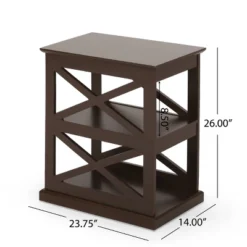 Vernon Contemporary 2 Shelf Side Table Dark Walnut - Christopher Knight Home 10 Vernon Contemporary 2 Shelf Side Table Dark Walnut - Christopher Knight Home -Home Furn Store GUEST d512830e 114d 41f0 9947 75f1d0089e03