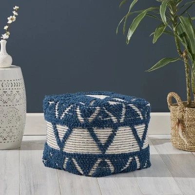 Azelea Boho Ottoman Pouf Blue/White - Christopher Knight Home Azelea Boho Ottoman Pouf Blue/White - Christopher Knight Home -Home Furn Store GUEST d53570b2 07f8 4e36 982e aea3f5c6cbb9