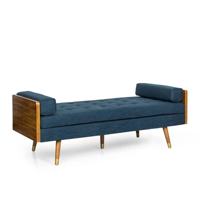 Keairns Mid Century Modern Tufted Double End Chaise Lounge with Bolster Pillows - Christopher Knight Home Keairns Mid Century Modern Tufted Double End Chaise Lounge With Bolster Pillows - Christopher Knight Home -Home Furn Store GUEST d7bd0299 a46c 4d34 ae48 1f5acad42f65