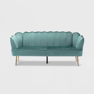 Reitz Modern Glam Velvet Channel Stitch 3 Seater Shell Sofa - Christopher Knight Home Reitz Modern Glam Velvet Channel Stitch 3 Seater Shell Sofa - Christopher Knight Home -Home Furn Store GUEST d82597fe 13dd 49a8 b274 3572bd9d00eb