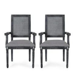 Set Of 2 Maria French Country Wood And Cane Upholstered Dining Chairs - Christopher Knight Home 20 Set Of 2 Maria French Country Wood And Cane Upholstered Dining Chairs - Christopher Knight Home -Home Furn Store GUEST d8509f85 45f3 431b ad71 c0260f43473a