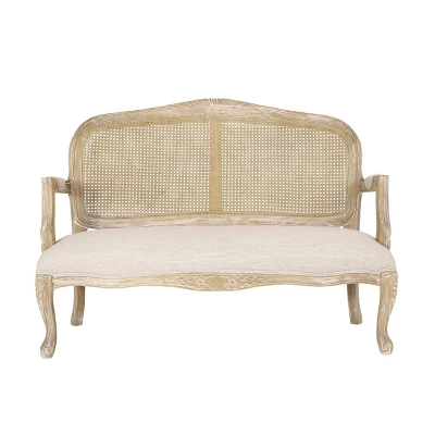 Saley French Country Wood and Cane Loveseat - Christopher Knight Home Saley French Country Wood And Cane Loveseat - Christopher Knight Home -Home Furn Store GUEST d90480f1 7cda 490a a846 64dd89e9157c