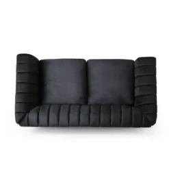 Glenmont Modern Glam Channel Stitch Velvet Loveseat With Nailhead Trim - Christopher Knight Home -Home Furn Store GUEST d9cdd3ad 5c59 451a 974c f5cbfb3349e1