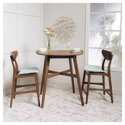 Gavin Counter Height Dining Set - Natural Walnut/Mint - Christopher Knight Home Gavin Counter Height Dining Set - Natural Walnut/Mint - Christopher Knight Home -Home Furn Store GUEST da27df85 71fe 4c52 90e3 e3c4f11e0d41