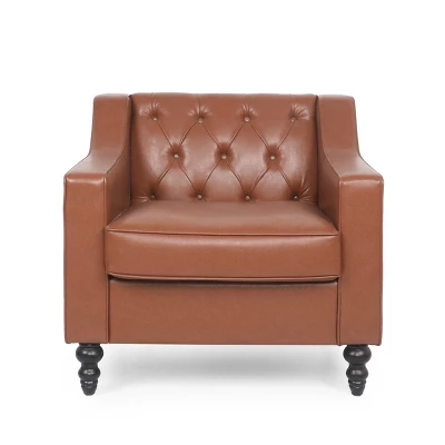 Furman Contemporary Tufted Club Chair Cognac - Christopher Knight Home Furman Contemporary Tufted Club Chair Cognac - Christopher Knight Home -Home Furn Store GUEST da354514 a70d 48cd b14b 6103bf6f0633