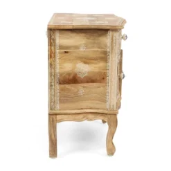 Culloden Handcrafted Boho Mango Wood Cabinet Natural/White - Christopher Knight Home -Home Furn Store GUEST da377b41 2971 41fa ad72 937fc2254328