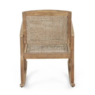 Welby Outdoor Acacia Wood/Wicker Rocking Chair Light Brown - Christopher Knight Home Welby Outdoor Acacia Wood/Wicker Rocking Chair Light Brown - Christopher Knight Home -Home Furn Store GUEST dadd4ca1 654b 4b89 8492 b95276057bab